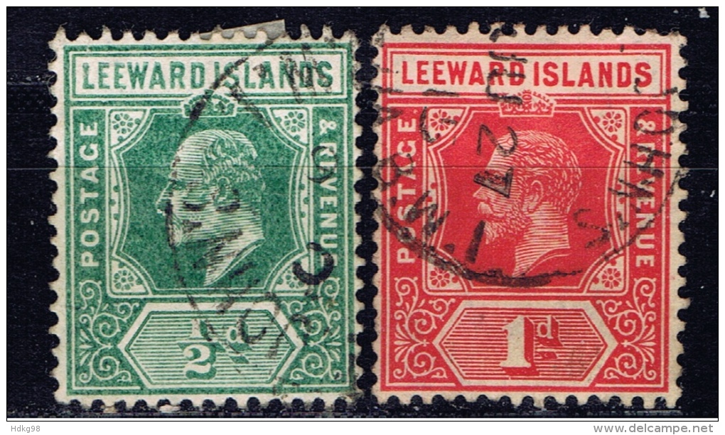 Leeward Inseln 1907 1912 1921 Mi 37 48 58 Eduard VII., Georg V. - Leeward  Islands