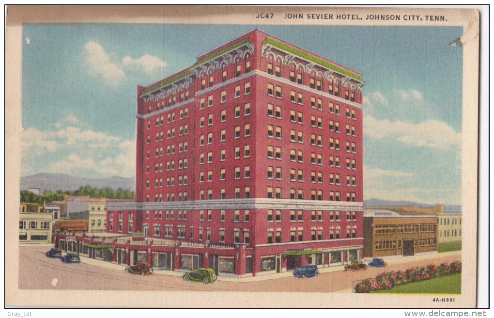 USA, John Sevier Hotel, Johnson City, Tenn, Unused Linen Postcard [16442] - Johnson City