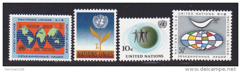 NATIONS UNIES NEW-YORK N°  121 à 124 * MLH Neufs Avec Charnière, TB  (D1355) - Ongebruikt