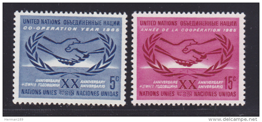 NATIONS UNIES NEW-YORK N°  139 &amp; 140 (*) Neufs Sans Gomme, TB  (D1354) - Neufs