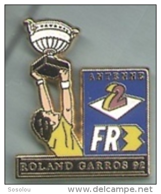 Antenne 2 /FR3 Roland Garros 92. Coupe Blanche - Médias