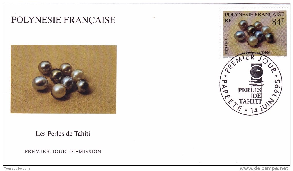 POLYNESIE FRANCAISE 1995 @ Enveloppe Premier Jour FDC Ensemble De 8 Perles - Tahiti Papeete - Bijou - FDC