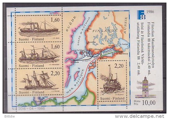 Finnland, Schiffe  Bl. 2 , Xx  (3100) - Blocs-feuillets