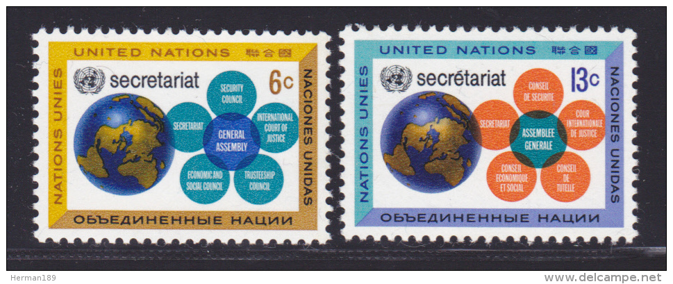 NATIONS UNIES NEW-YORK N°  175 &amp; 176 ** MNH Neufs Sans Charnière, TB  (D1361) - Unused Stamps