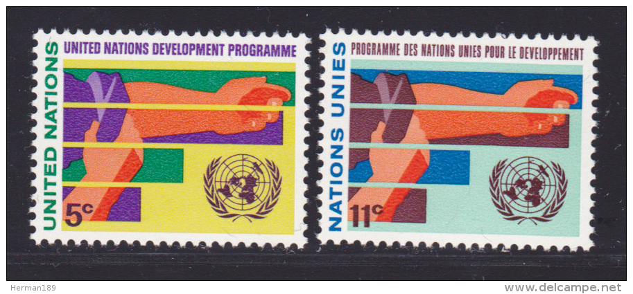 NATIONS UNIES NEW-YORK N°  161 &amp; 162 * MLH Neufs Avec Charnière, TB  (D1370) - Unused Stamps