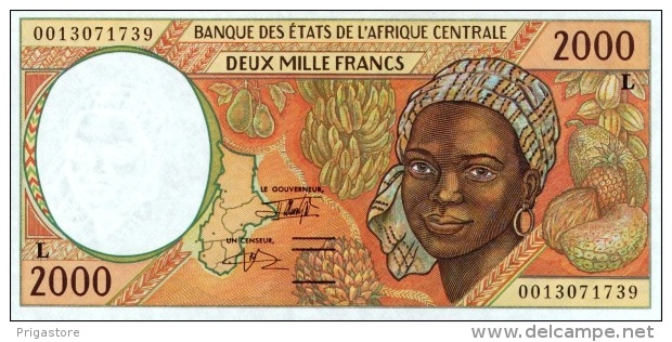 East African States - Afrique Centrale Gabon 2000 Billet 2000 Francs Pick 403 G Neuf 1er Choix UNC - Gabon