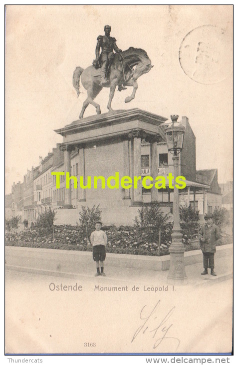 CPA OOSTENDE OSTENDE  MONUMENT LEOPOLD I - Oostende