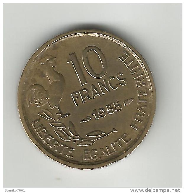 §§§ TRES BON ETAT  §§§10 FRANCS GUIRAUD1955  TTB   VOIR SCAN - Sonstige & Ohne Zuordnung