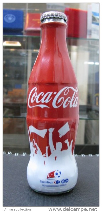 AC - COCA COLA - CARREFOURSA CARREFOUR 2015 SHRINK WRAPPED EMPTY GLASS BOTTLE & CROWN CAP - Bottiglie