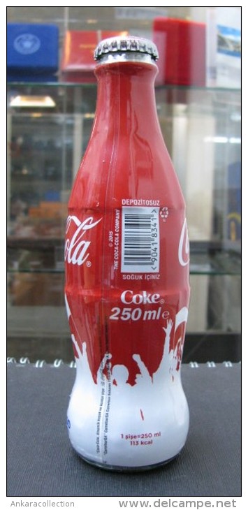 AC - COCA COLA - CARREFOURSA CARREFOUR 2015 SHRINK WRAPPED EMPTY GLASS BOTTLE & CROWN CAP - Bottiglie