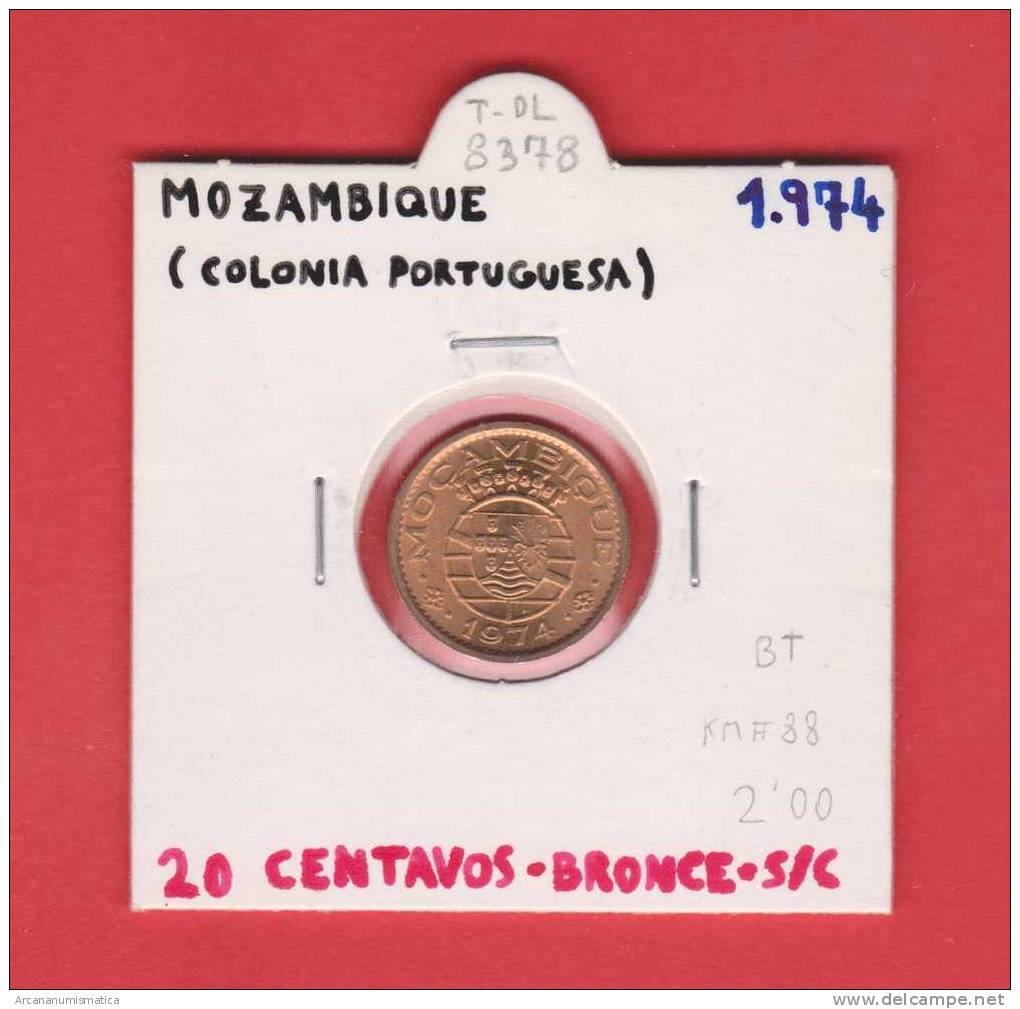 MOZAMBIQUE   20  CENTAVOS  1.974  BRONCE  KM#88  SC/UNC    DL-8378 - Mozambique