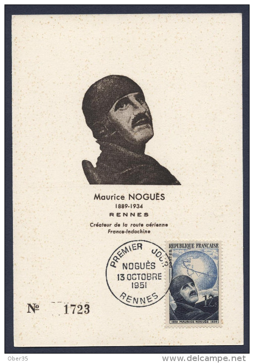 Carte Premier Jour 1951 Maurice Nogues - 1950-1959