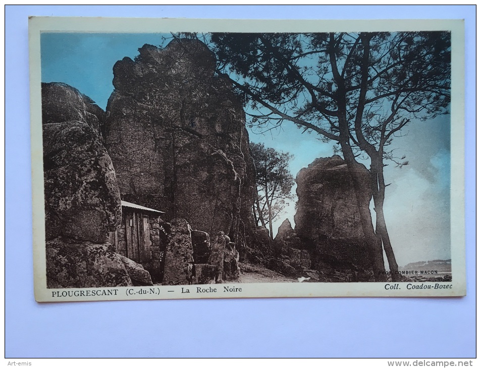 22 PLOUGESCRANT La Roche Noire Cotes D Armor Cpa Postcard Animee Paysage Ancien - Ploufragan