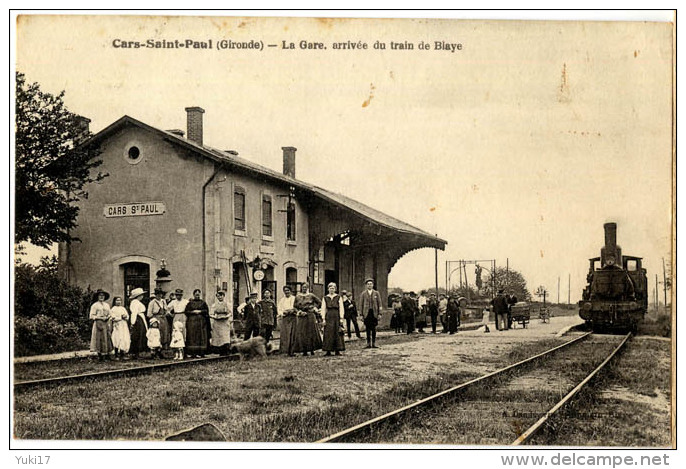 33 CARS ST PAUL LA GARE ARRIVEE DU TRAIN DE BLAYE - Autres & Non Classés