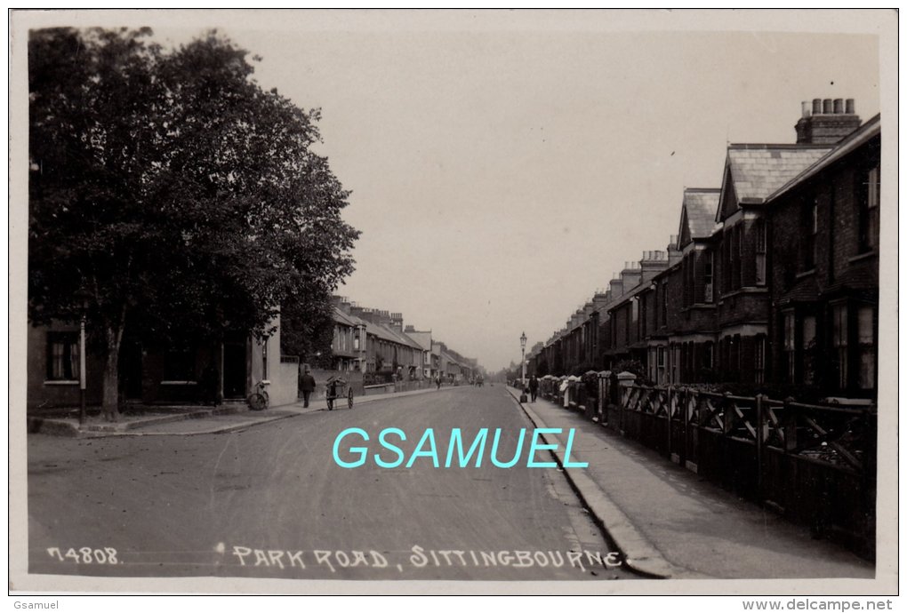 Carte Photo &ndash; Card (Map) Photo - Angleterre - Park Road Sittingbourne 1930. - (voir Scan Recto-verso). - Andere & Zonder Classificatie