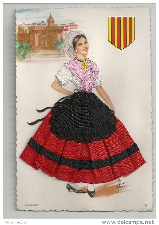 G 529  CATALANE     CARTE BRODEE - Costumes