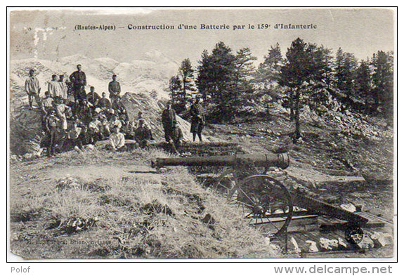 Construction D' Une Batterie Par Le 159° D' Infanterie (Chasseurs Alpins)     (83466) - Autres & Non Classés