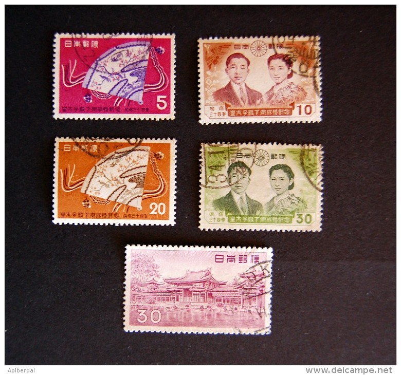 Japan - 1959 Imperial Wedding Serie +  Phoenix Hall, Byodoin Temple - Used Stamps