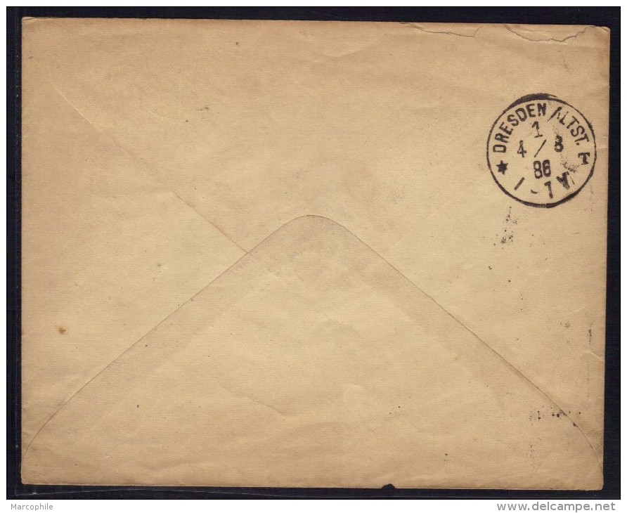 RUSSIE / 1886 ENTIER POSTAL - ENVELOPPE POUR DRESDE ALLEMAGNE   (ref 2120) - Stamped Stationery