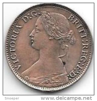 *great Britain Farthing 1873  Km 747.2  Xf+ !!!!!!!!!! Catalog Val 180$ - B. 1 Farthing