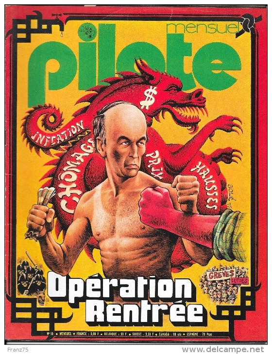 Mensuel PILOTE-N°16- -1975-TBE - Pilote