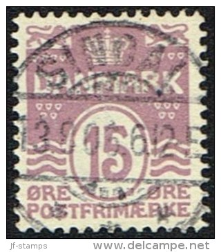 1905. Numeral. 15 Øre Brown-lilac LUX SINDAL 13 8 05. (Michel: 46A) - JF164692 - Ungebraucht