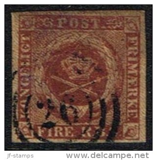 1852. 4 R.B.S. Red-brown. Thiele 1st Print. 26 (Michel: 1IIa) - JF164688 - Ungebraucht