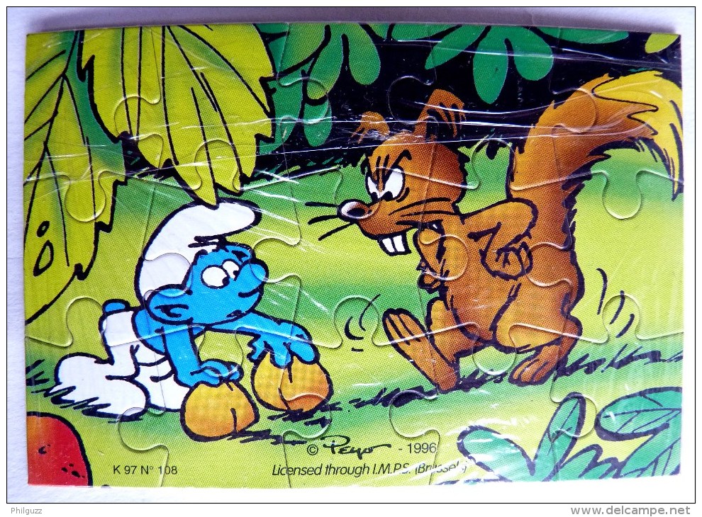 KINDER PUZZLE SCHTROUMPF 95 K97N108 COMPLET AVEC BPZ - Puzzels