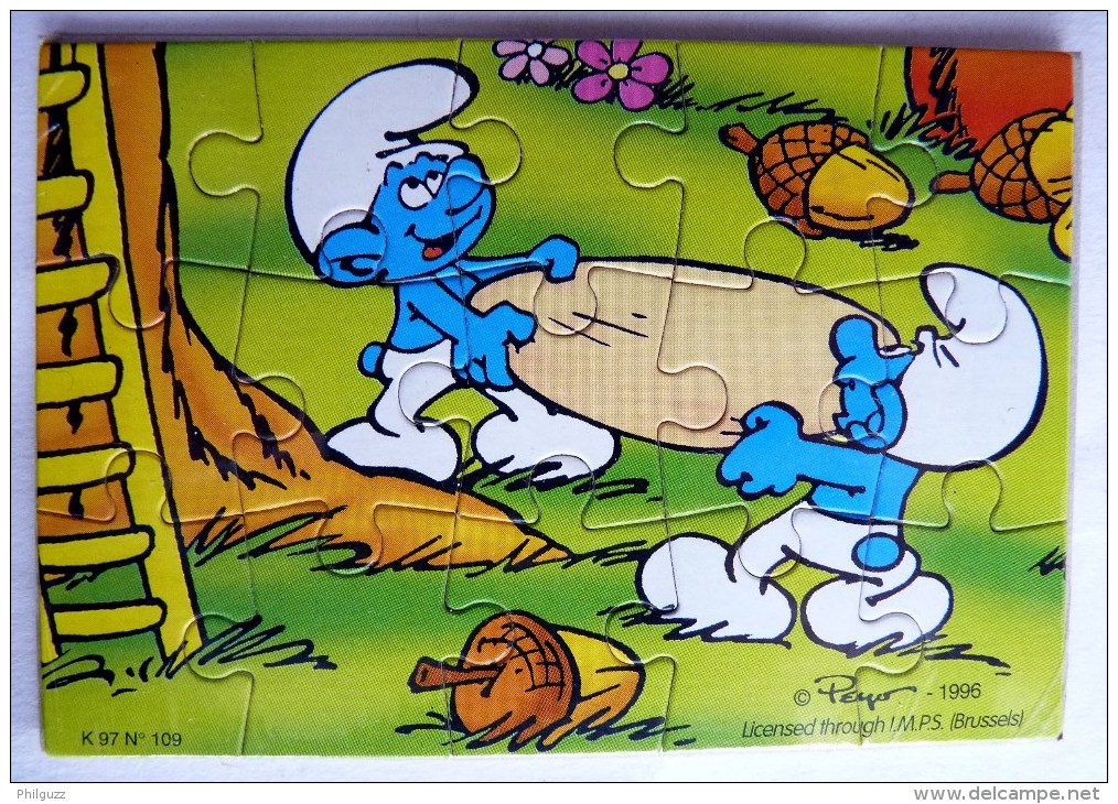 KINDER PUZZLE SCHTROUMPF 95 K97N109 COMPLETsans BPZ - Rompecabezas