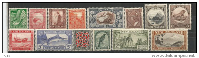 Série Definitive Année 1935,  14 Timbres Neufs *, Avec Légères Traces Charnière. Yv. 193/206. Côte 250,00 € - Neufs