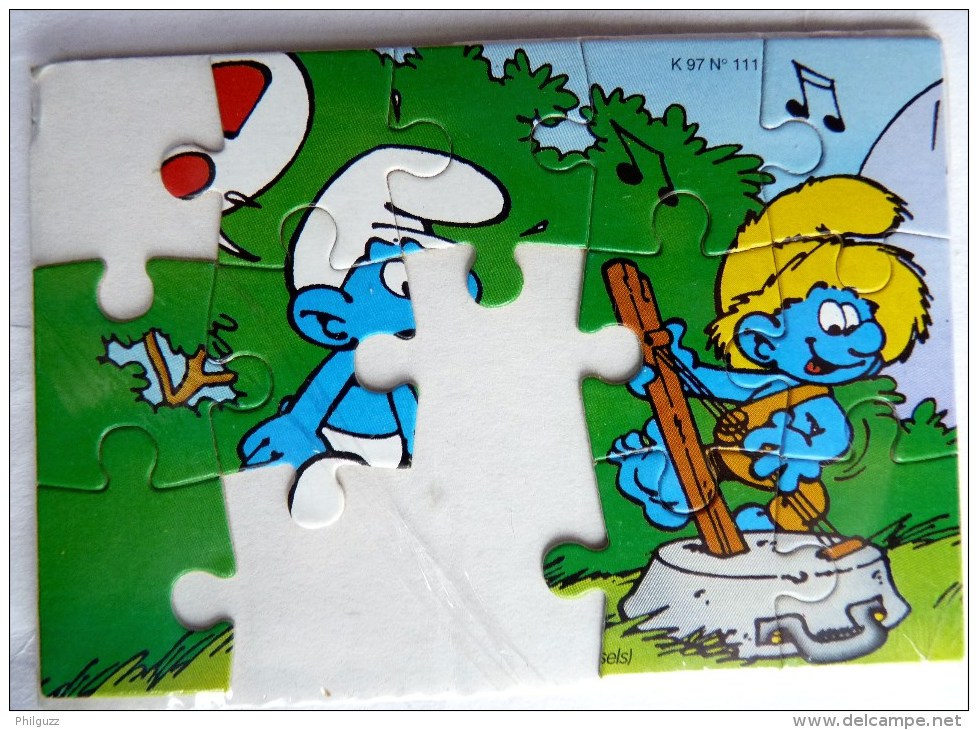 KINDER PUZZLE SCHTROUMPF 95 K97N111 INCOMPLET POUR PIECES Sans BPZ - Puzzles