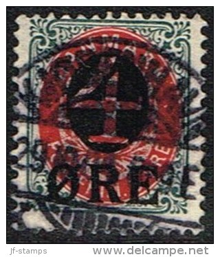 1904. Surcharge. 4 Øre On 8 Øre Red/grey. Watermark New Crown (overprint On 1902 Issue)... (Michel: 40Z) - JF164706 - Nuevos