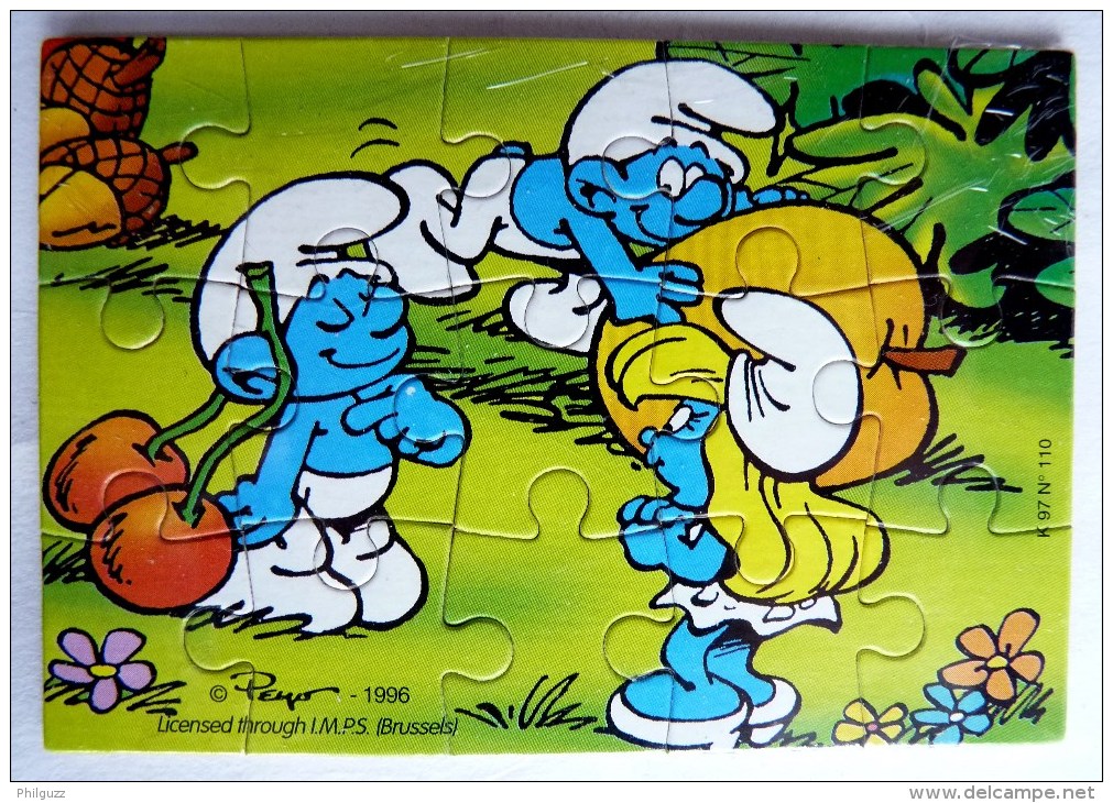 KINDER PUZZLE SCHTROUMPF 95 K97N110 COMPLET SANS BPZ - Puzzles