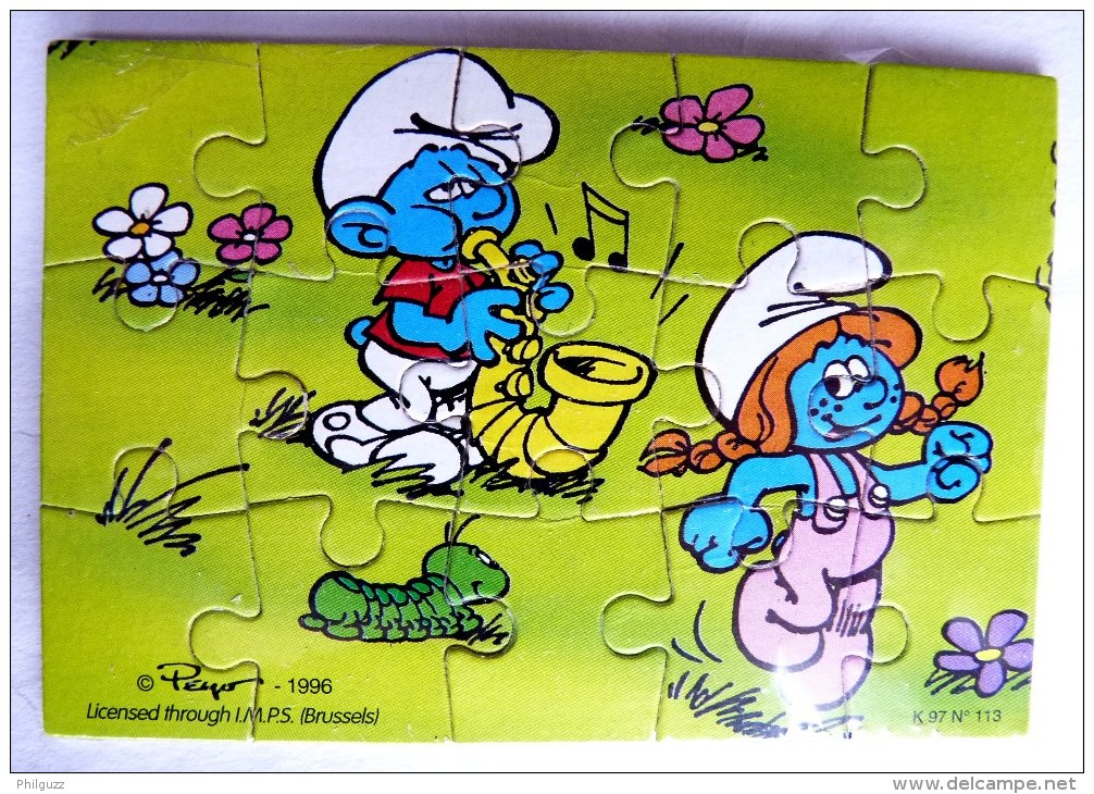 KINDER PUZZLE SCHTROUMPF 95 K97N113 COMPLET SANS BPZ - Puzzles