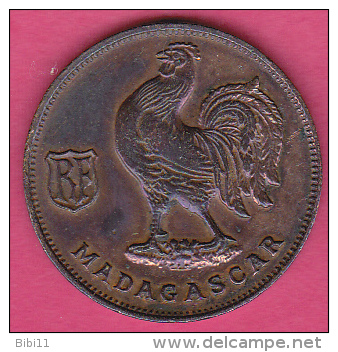 MADAGASCAR . FRANCE LIBRE . 1 FRANC 1943 .BRONZE - Madagascar