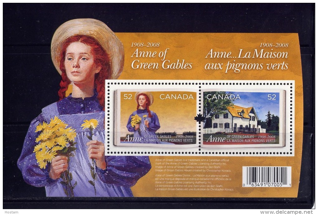 CANADA. 2008  # 2276.   ANNE Of GREEN GABLES   SS - Blocs-feuillets