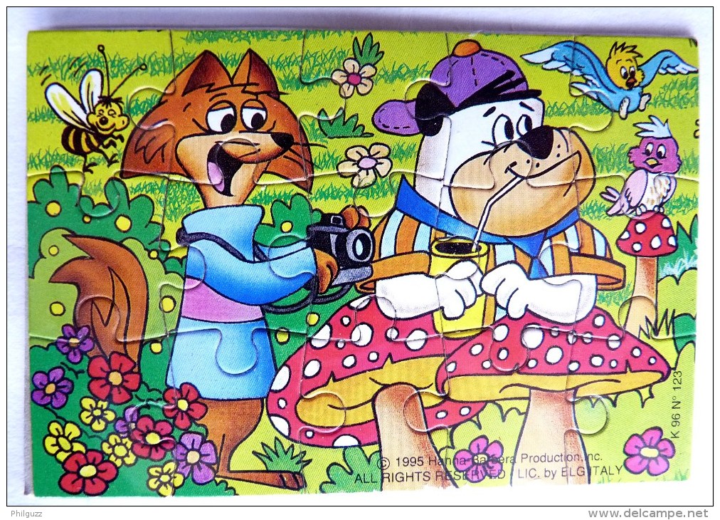 KINDER PUZZLE YOGI BEAR 1995 COMPLET Sans BPZ K96n123 - Puzzles