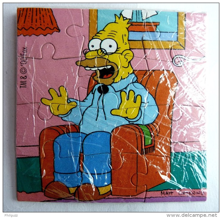 PAS KINDER PUZZLE TOMBOLA SIMPSON 2000 COMPLET AVEC BPZ 1 - Puzzles