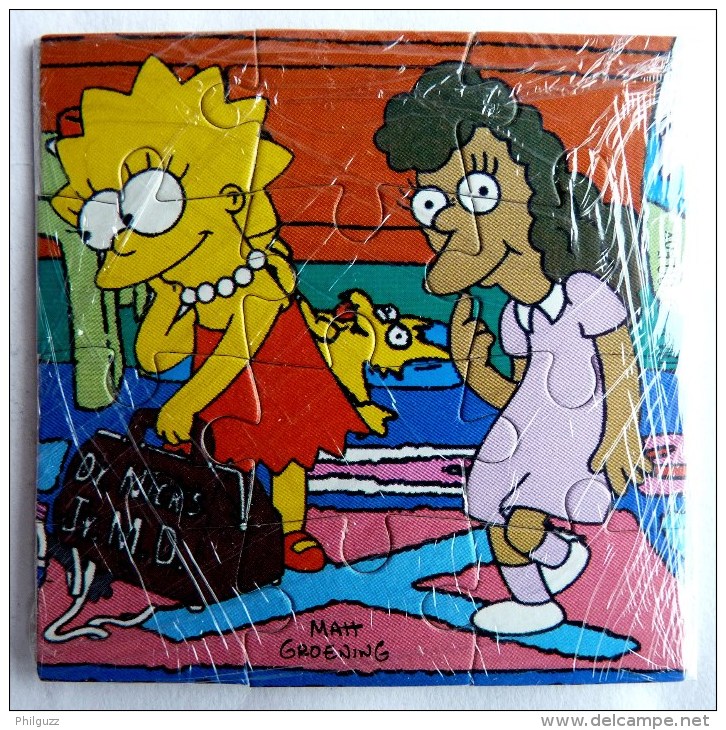 PAS KINDER PUZZLE TOMBOLA SIMPSON 2000 COMPLET AVEC BPZ 6 - Puzzles