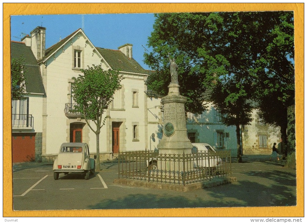 56 Morbihan Cleguerec Monument Erigé à La Memoire De Joseph Pobeguin Avec 2 Chevaux Citroen - Cleguerec