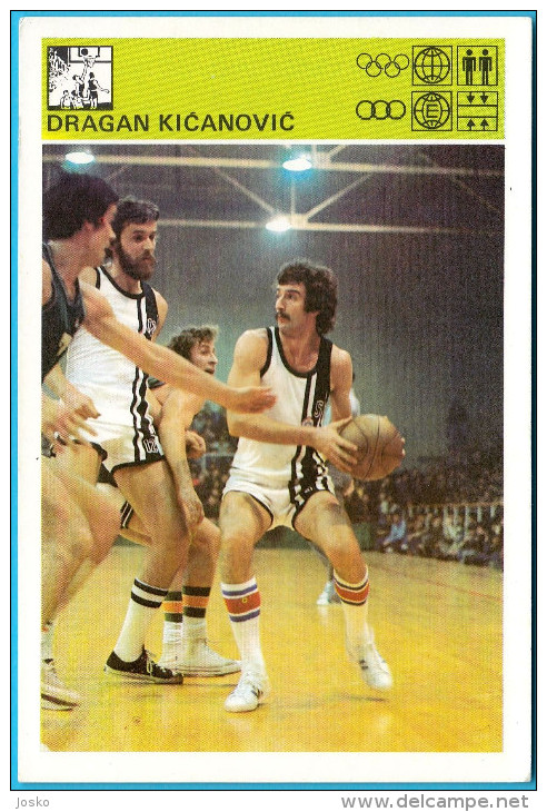 DRAGAN KICANOVIC  KK Partizan  - Yugoslavia Vintage Card Svijet Sporta * Basketball Basket-ball Baloncesto Pallacanestro - Baloncesto