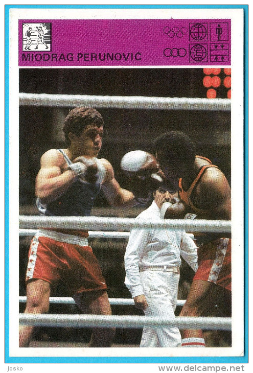 MIODRAG PERUNOVIC - Yugoslavia Vintage Card Svijet Sporta * Boxing Boxe Boxeo Boxen Pugilato Boksen - Trading-Karten