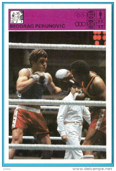 MIODRAG PERUNOVIC - Yugoslavia Vintage Card Svijet Sporta * Boxing Boxe Boxeo Boxen Pugilato Boksen - Trading Cards