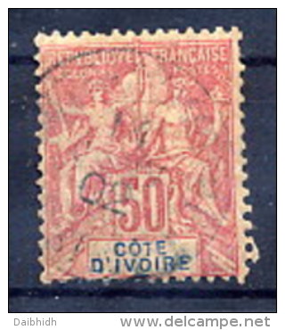 IVORY COAST 1892 50 C.  Used.  Yv. 11 - Oblitérés