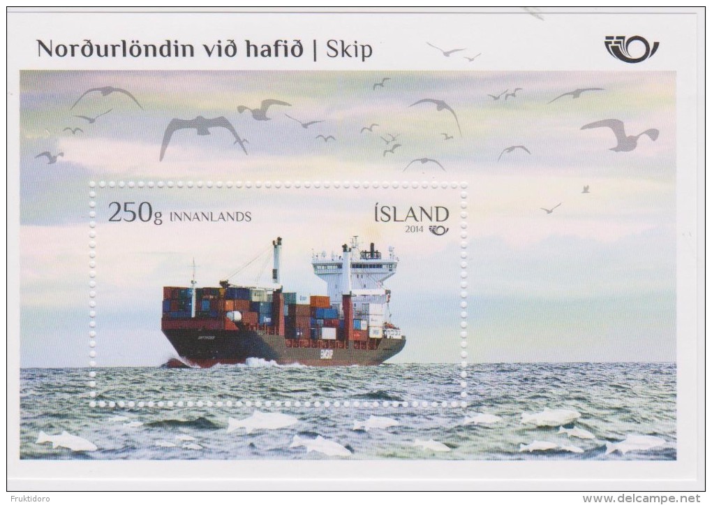 Iceland Block 60 Souvenir Sheet The North By The Sea III - Ships On The Seas - 2014 * * - Blocks & Sheetlets