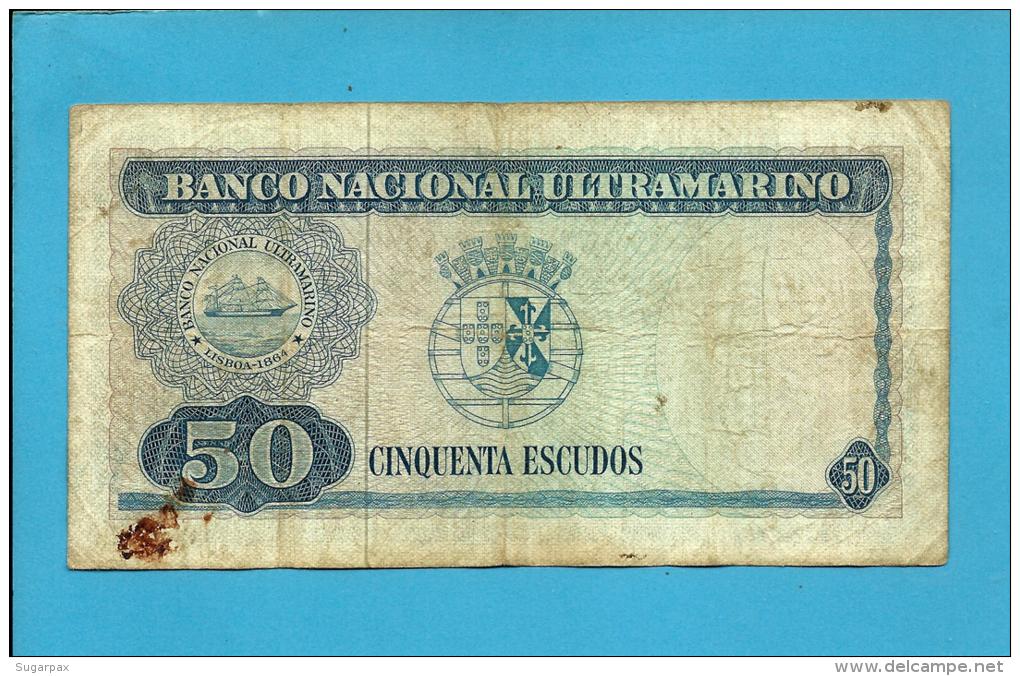 TIMOR - 50 ESCUDOS - 24.10.1967 - P 27 - Sign. 5 - REGULO D. ALEIXO - PORTUGAL - Timor