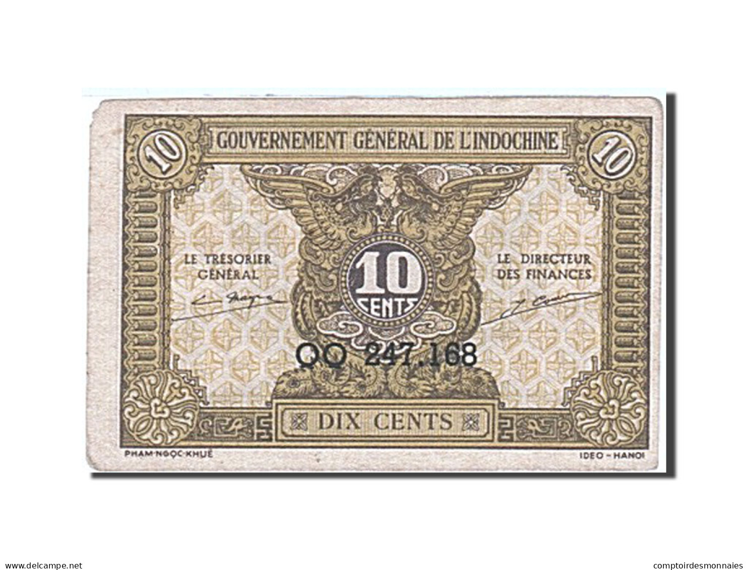 Billet, FRENCH INDO-CHINA, 10 Cents, 1942, Undated (1942), KM:89a, SUP - Indocina