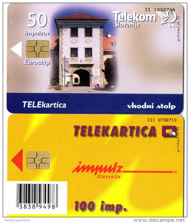 TELECARTES  SLOVENIE  50/100 Imp  Chateau Castel GRADOVI  (lot De 2) - Slovénie