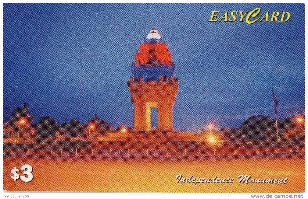 TELECARTE  CAMBODGE   3$ Independence Monument - Cambodia