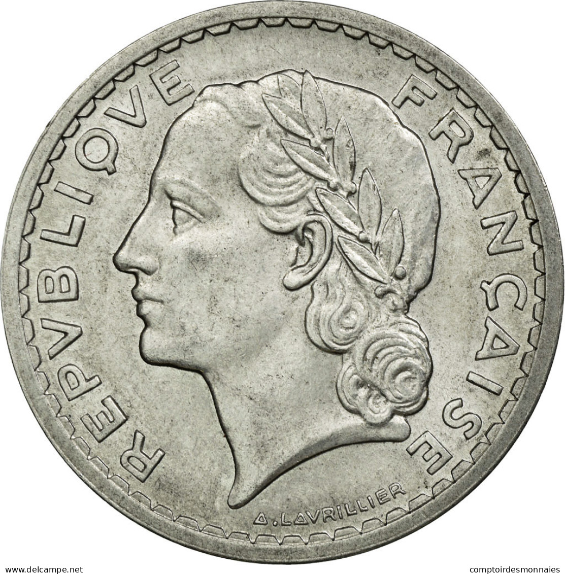 Monnaie, France, Lavrillier, 5 Francs, 1947, Beaumont Le Roger, SUP+, Aluminium - J. 5 Francs